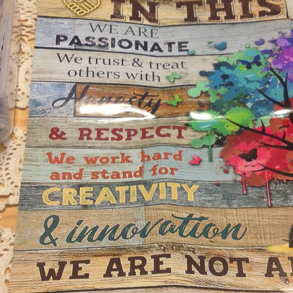 Inspirational Office Decor, Rustic Wood Background Puzzle - Picture 2 of 6